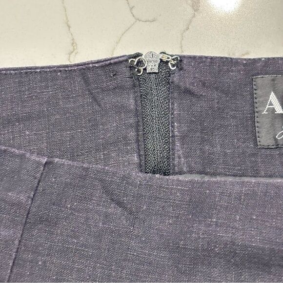 VTG Adolfo International | Women’s Black Linen Pencil Skirt Knee-Length Workwear - Picture 13 of 15